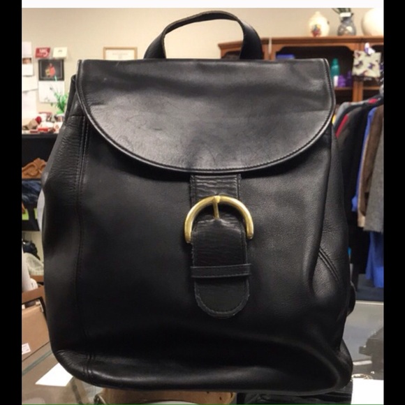 Coach Handbags - Black leather Coach Backpack